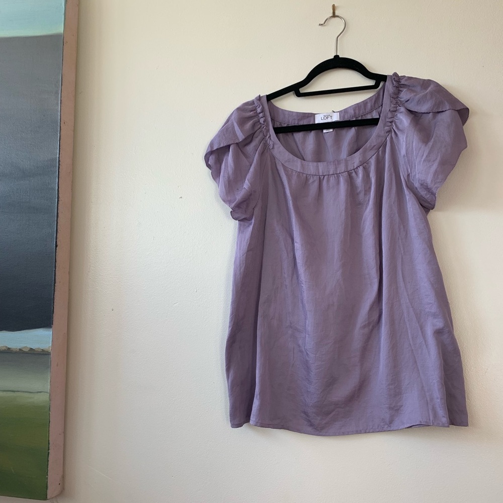 LOFT airy lilac blouse